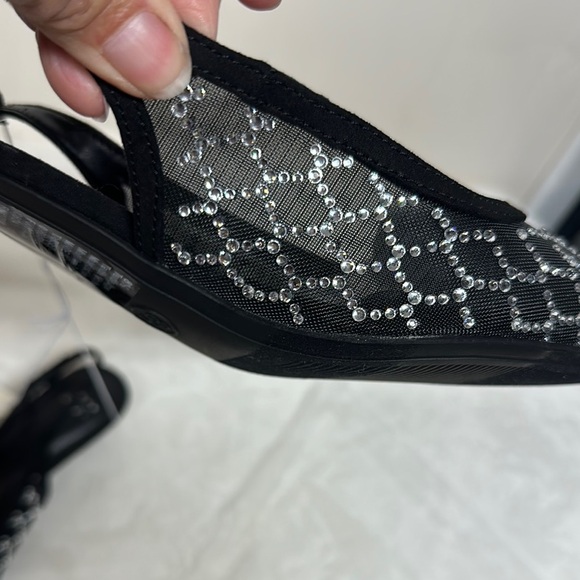 A New Day Black and White Geometric Heels Slingback - Picture 7 of 13